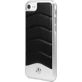 Mercedes-Benz WAVE III Case & alluminio in pelle vera per Apple iPhone Nero 7