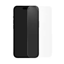 Protecteur d'écran en verre trempé de qualité supérieure pour Apple iPhone 15 Pro, transparent