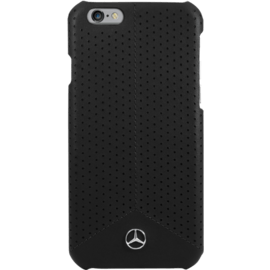 Mercedes Benz Pure Line Coque cuir perfor&eacute; veritable pour Apple iPhone 6/6s, Noir
