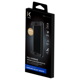 Protection d'&eacute;cran en verre tremp&eacute; (100% de surface couverte) pour Samsung Galaxy A5 (2017), Noir
