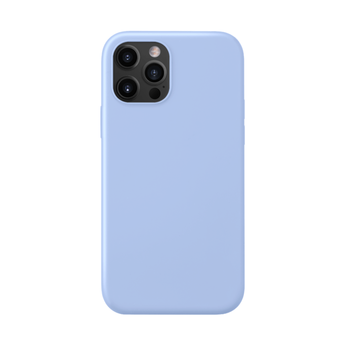 (O) Coque antichoc en gel de silicone doux pour Apple iPhone 12/12 Pro, Bleu Lilas