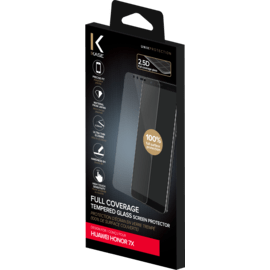 Protection d'écran en verre trempé (100% d surface couverte) pour Huawei Honor 7X, Transparent