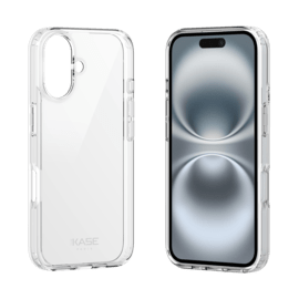 Coque hybride invisible fabriqu&eacute;e &agrave; 83 % de plastique recycl&eacute; pour Apple iPhone 16, transparente