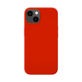 Coque antichoc en gel de silicone doux pour Apple iPhone 14, Rouge Ardent