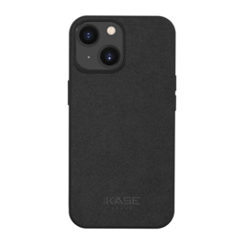Coque en Suède Alcantara pour Apple iPhone 14, Minuit Noir