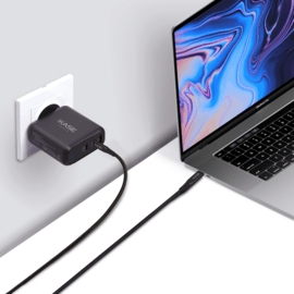 Caricatore da muro USB EU universale PowerPort Ultra Speed + Quick Charge da 65 W (QC 4+ / Power Delivery), nero