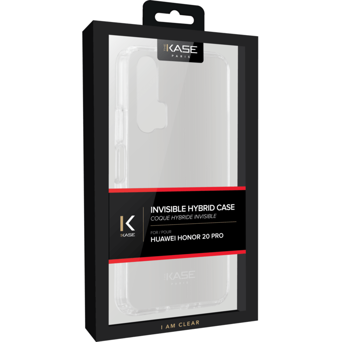 Coque hybride invisible pour Huawei 20 Pro, Transparent