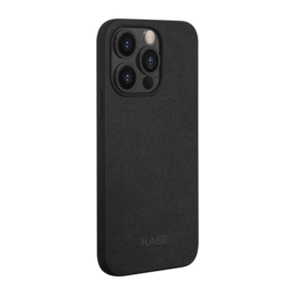 Coque en Su&egrave;de Alcantara pour Apple iPhone 14 Pro Max, Minuit Noir