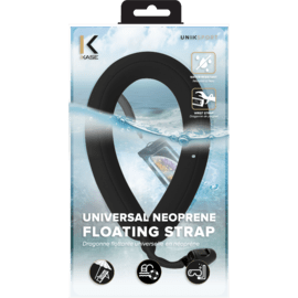 Dragonne flottante universelle en néoprène, noir de jais