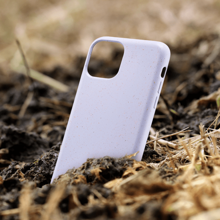 Coque antibact&eacute;rienne vegan bio 100 % z&eacute;ro d&eacute;chet pour Apple iPhone 12/12 Pro, Violet A&ccedil;a&iuml;