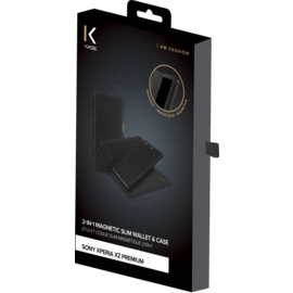 Étui et Coque slim magnétique 2-en-1 pour Sony Xperia XZ Premium, Noir