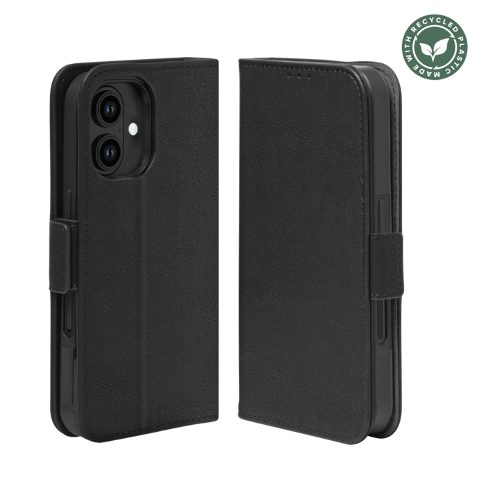 Etui & Coque robuste magn&eacute;tique 2-en-1 pour Apple iPhone 16, Noir Onyx