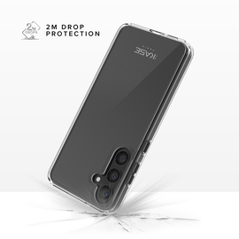 Coque hybride invisible fabriqu&eacute; avec 83% de plastique recycl&eacute; pour Samsung Galaxy S24 5G, Transparente