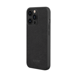 Coque en Su&egrave;de Alcantara pour Apple iPhone 13 Pro, Minuit Noir