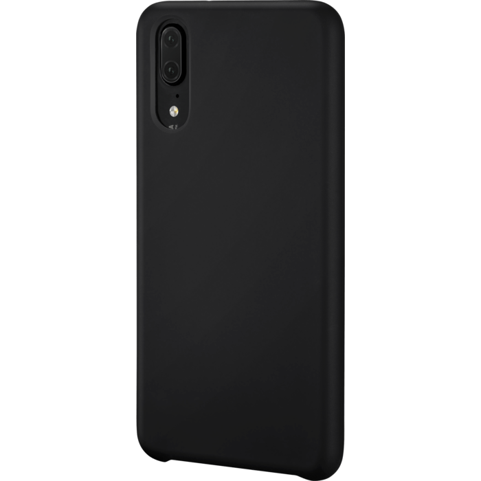 Coque en Gel de Silicone Doux pour Huawei P20, Noir satin