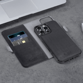 Etui & Coque robuste magn&eacute;tique 2-en-1 pour Apple iPhone 16 Pro Max, Noir Onyx