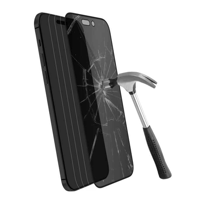 Protection d'&eacute;cran Priv&eacute;e en verre tremp&eacute; (100% de surface couverte) pour Apple iPhone 14 Pro Max, Noir