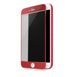 Full Coverage Tempered Glass Screen Protector for iPhone 7 Plus, RED