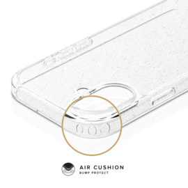 Coque hybride &eacute;tincelante invisible GEN 2.0 83% de plastique recycl&eacute; pour Apple iPhone 16 Plus, Transparente