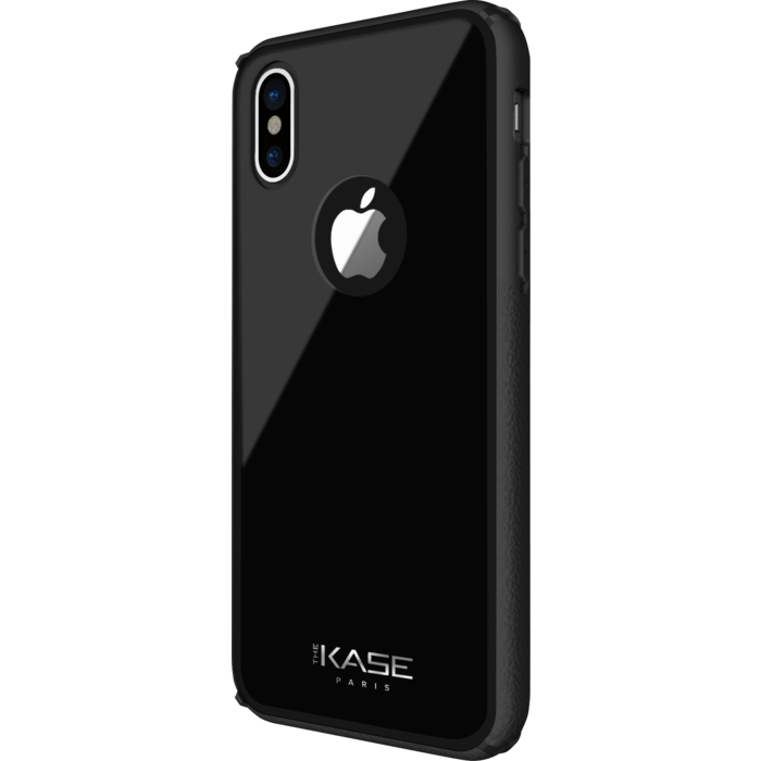 Coque en verre pour Apple iPhone X/XS, Gris Sid&eacute;ral