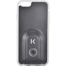 Coque selfie avec d&eacute;clencheur &agrave; distance Bluetooth pour iPhone 6/6s, Satin Noir