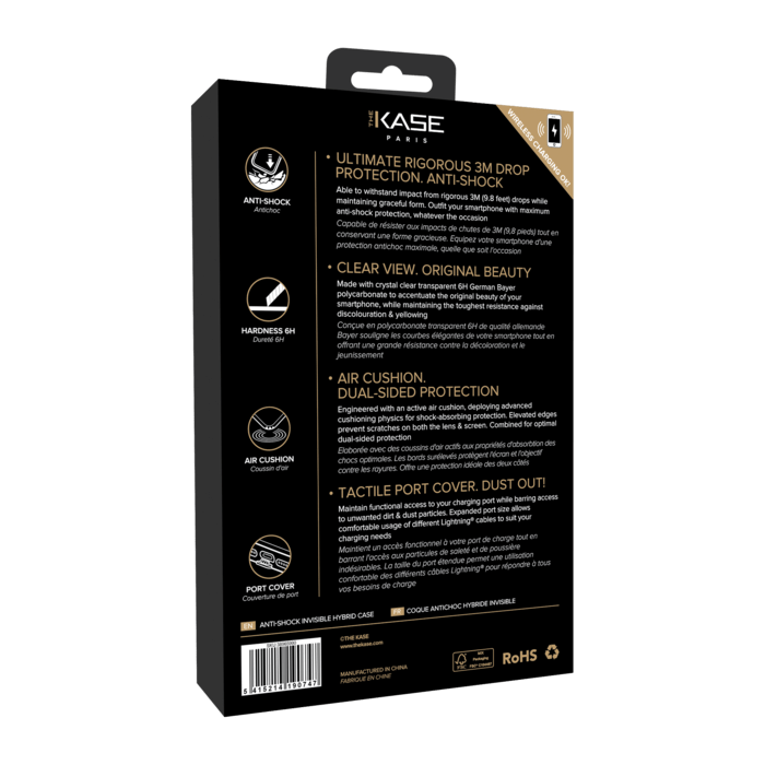 Coque Antichoc hybride invisible for Apple iPhone 12 Pro Max, Transparente