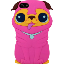 Case Case for Apple iPhone 5/5s/SE, Pink Dog silicone