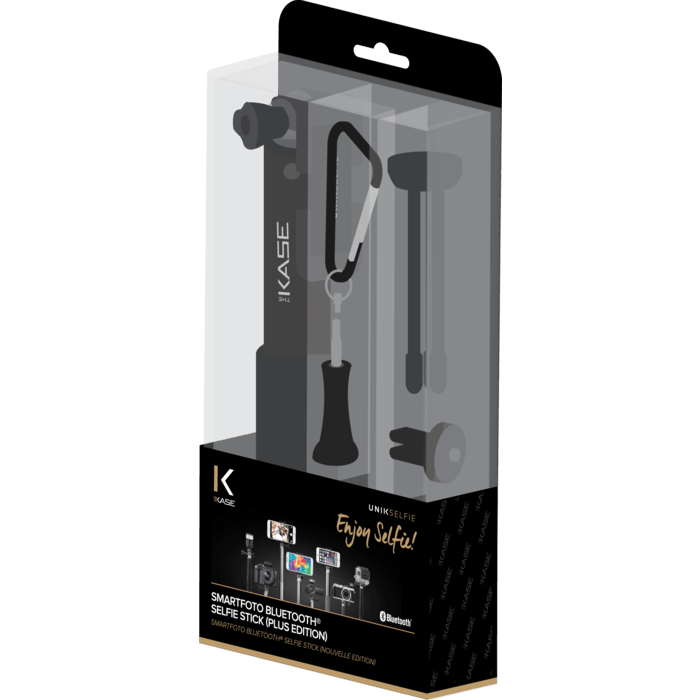 SmartFoto Bluetooth Selfie Stick (Nouvelle Edition), Noir