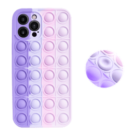 Coque Popping Bubble pour Apple iPhone 12 Pro Max, Bleu Vert