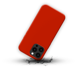 Coque antichoc en gel de silicone doux pour Apple iPhone 14 Pro Max, Rouge Ardent