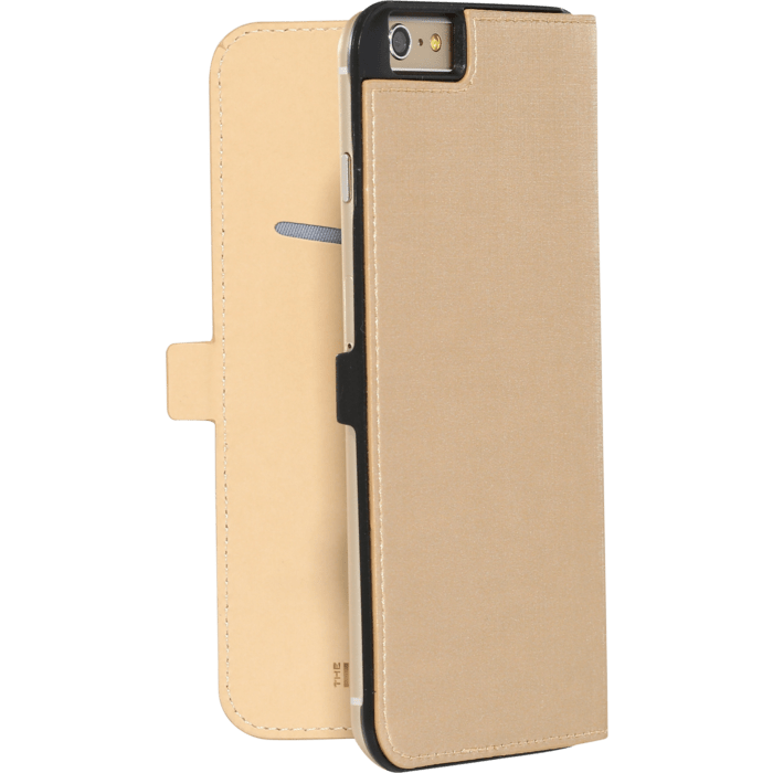 Coque clapet aimant&eacute;e avec pochette CB pour Apple iPhone 6 Plus/6s Plus, Dor&eacute;