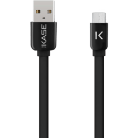 Cable plat vers Micro USB (2m) pour Android, Noir