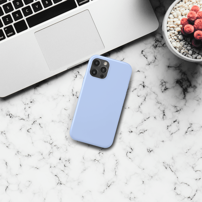 (O) Coque antichoc en gel de silicone doux pour Apple iPhone 12/12 Pro, Bleu Lilas