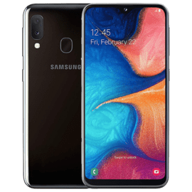 Galaxy A20e 2019 reconditionn&eacute; 32 Go, Noir, d&eacute;bloqu&eacute;