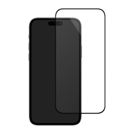 Protection d'&eacute;cran en verre tremp&eacute; (60% verre tremp&eacute; recycl&eacute;) pour Apple iPhone 15 Pro, Noir