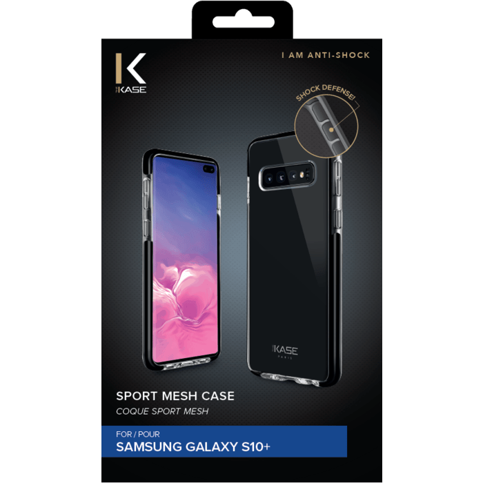Coque Sport Mesh pour Samsung Galaxy S10+, Noir de jais