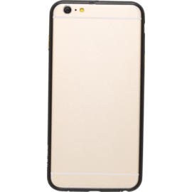 Bumper arrondi métallique pour Apple iPhone 6 (4.7 pouces), Noir lisse