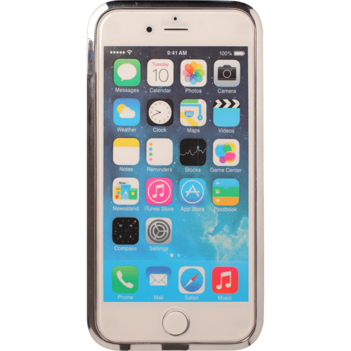 Bumper classique pour Apple iPhone 6/6s, contours strass, Argent