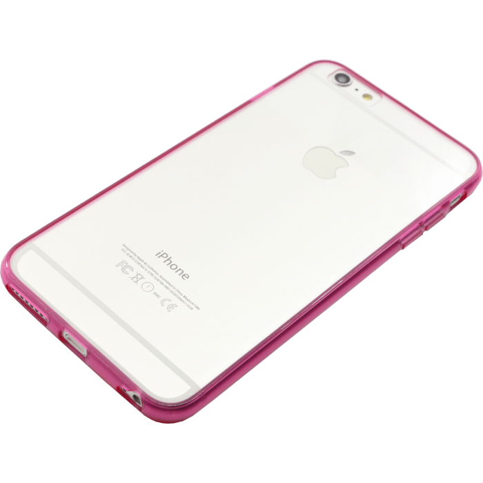 Coque slim transparente pour Apple iPhone 6 Plus/6s Plus, Rose