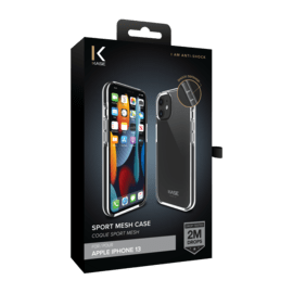 Coque Sport mesh pour Apple iPhone 13, Noir de jais
