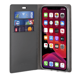 Case Diarycase 2.0 Genuine Leather flip case with magnetic stand for Apple iPhone 11 Pro, Midnight Black