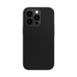 Coque antichoc en gel de silicone doux pour Apple iPhone 14 Pro, Noir satin