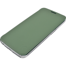 Coque clapet transparent pour Samsung Galaxy S6 Edge, Vert Émeraude