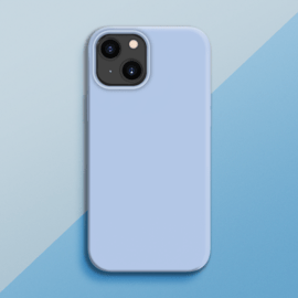 Coque antichoc en gel de silicone doux pour Apple iPhone 13, Bleu Lilas