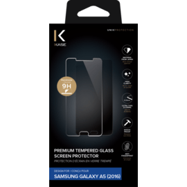Protection d'&eacute;cran premium en verre tremp&eacute; pour Samsung Galaxy A5(2016), Transparent