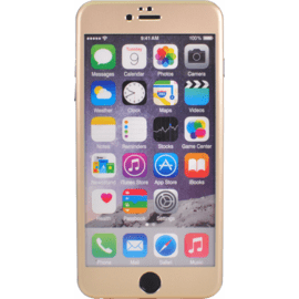Protection d'&eacute;cran en Alliage de Titane et verre tremp&eacute; pour Apple iPhone 6 Plus/6s Plus, Or