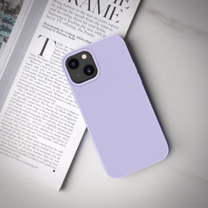 Coque antichoc en gel de silicone doux pour Apple iPhone 13, Violet Lilas