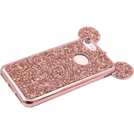 Coque Bling Strass Fantaisie Pour Apple iPhone 7, Or Rose