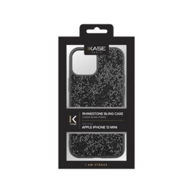 Coque Bling Strass pour Apple iPhone 13 mini, Noir Minuit