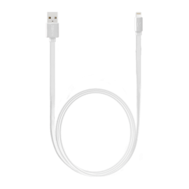 C&acirc;ble Lightning certifi&eacute; MFi Apple Charge Speed 3A charge/ sync (1M), Blanc Lumineux
